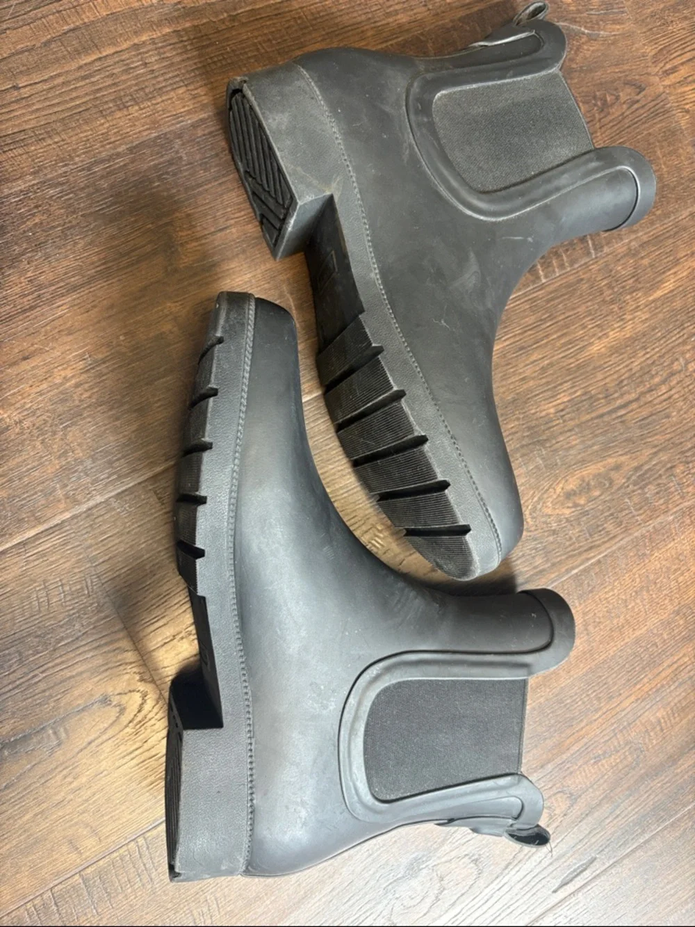EDDIE BAUER black Hailey muck boots womens size 8 Black Chelsea Rain Boots